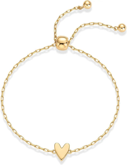 14K Gold/Silver Plated Adjustable Matching Bracelets