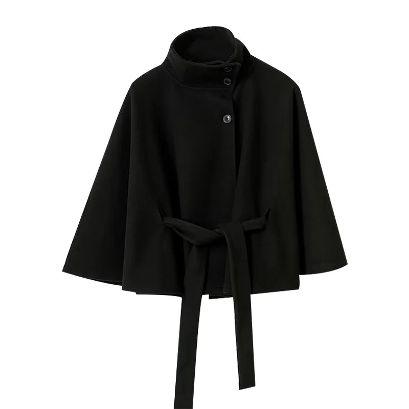 Belt Poncho Coat