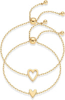 14K Gold/Silver Plated Adjustable Matching Bracelets